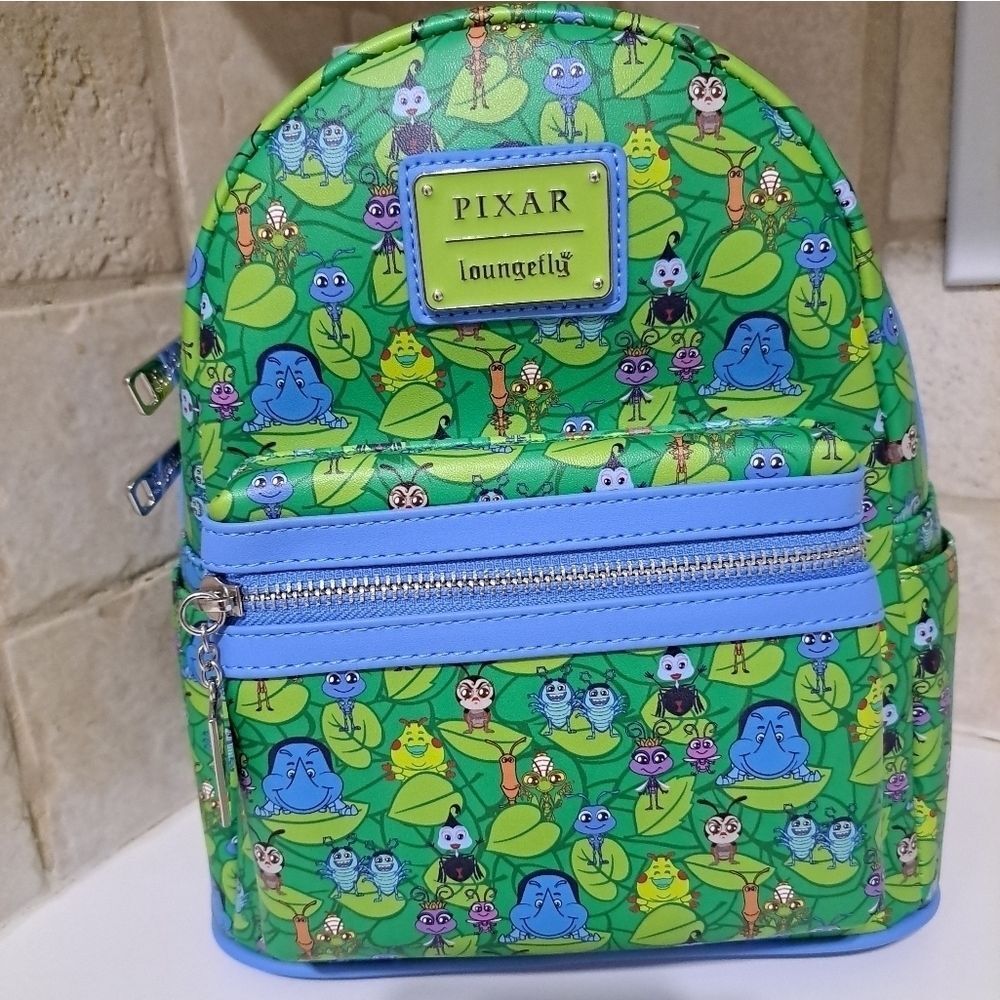 Loungefly A Bug's Life Blue Green Mini Backpack NWT